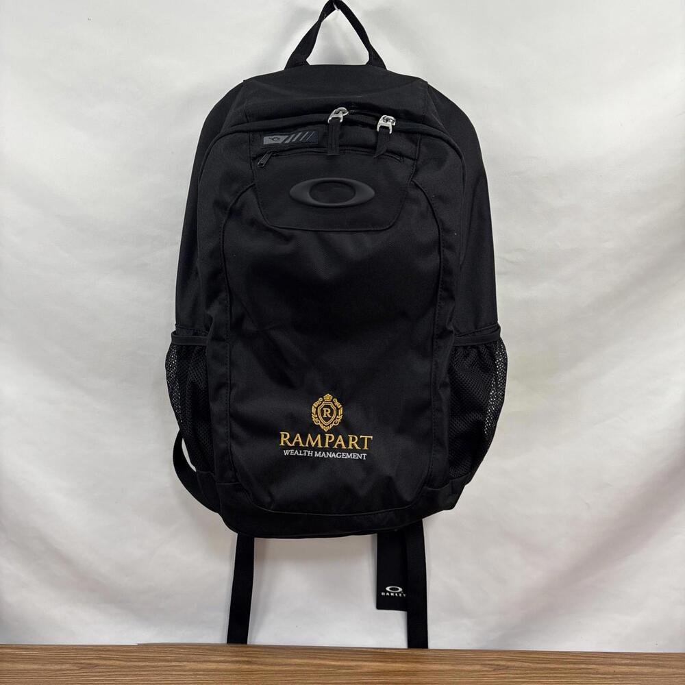 Oakley Crestible Backpack Blackout Embrioded Name “Rampart Wealth Mgmt” 20L